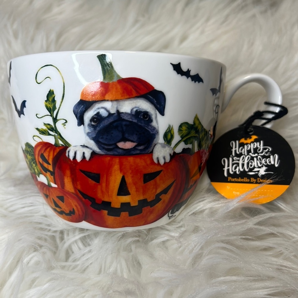 Pumpkin pug mug